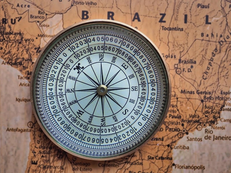 Old Map and Compass